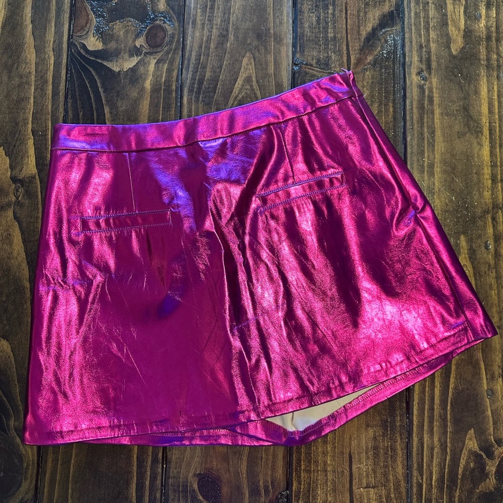 Buddy Love Metallic Fuchsia Skirt